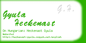 gyula heckenast business card